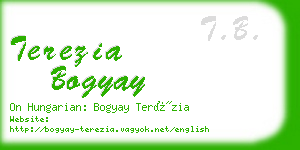 terezia bogyay business card